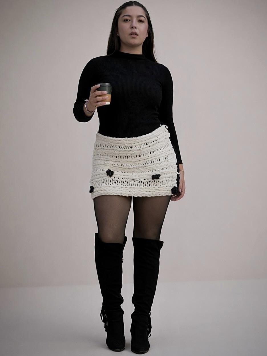 Ivory Crochet Mini